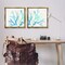 Stupell Industries Speckled Blue Green Coral 2 pc Framed Floater Canvas Wall Art Set Design by Patricia Pinto